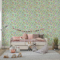 Swan Lake Bloom wallpaper in pastel hues

