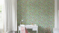 Swan and floral pattern for classic room decor

