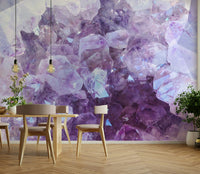Deep lilac crystal texture wallpaper

