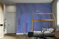 Cozy nighttime mural wallpaper

