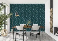 Artistic cocktail wallpaper for dining area

