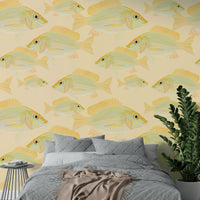Marine wallpaper with sand bream

