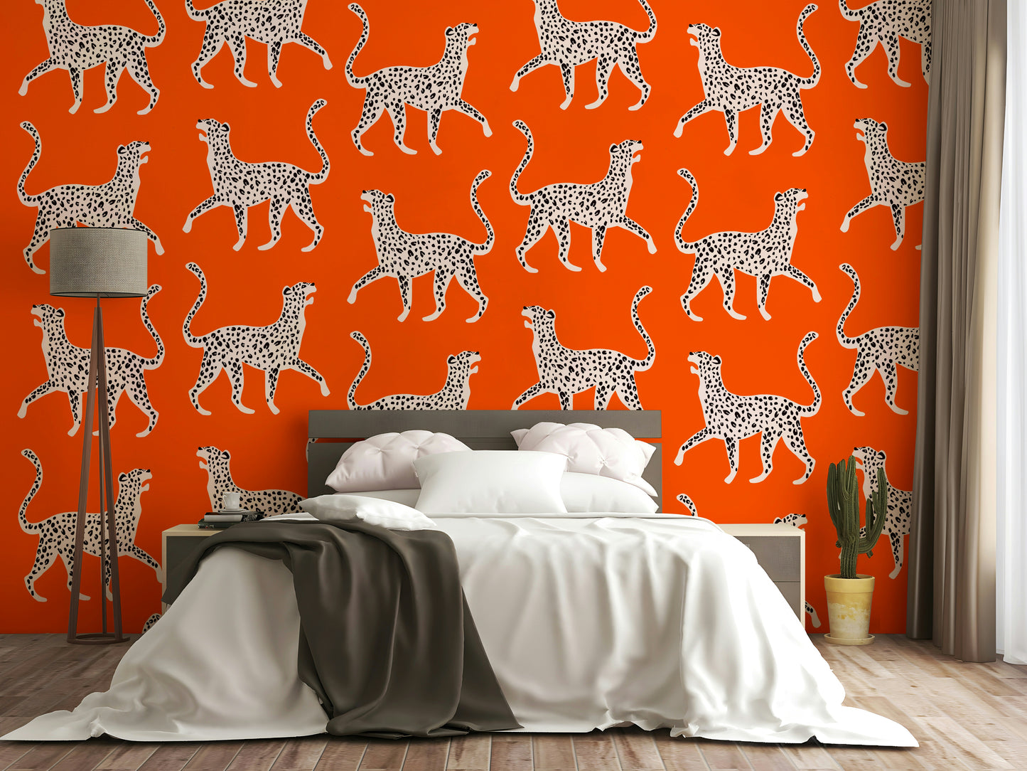Cheetah Chic wall mural design

