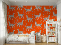 Jungle glam wall mural style

