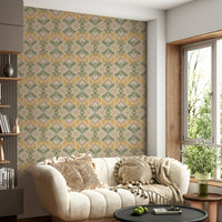 Natural green and beige tones wallpaper

