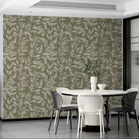 Playful botanical mural wallpaper

