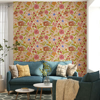 Blended tone floral wall mural

