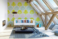 Blush and mint pastel wall mural

