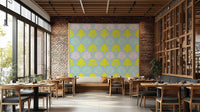 Beach-inspired tropical mural wallpaper

