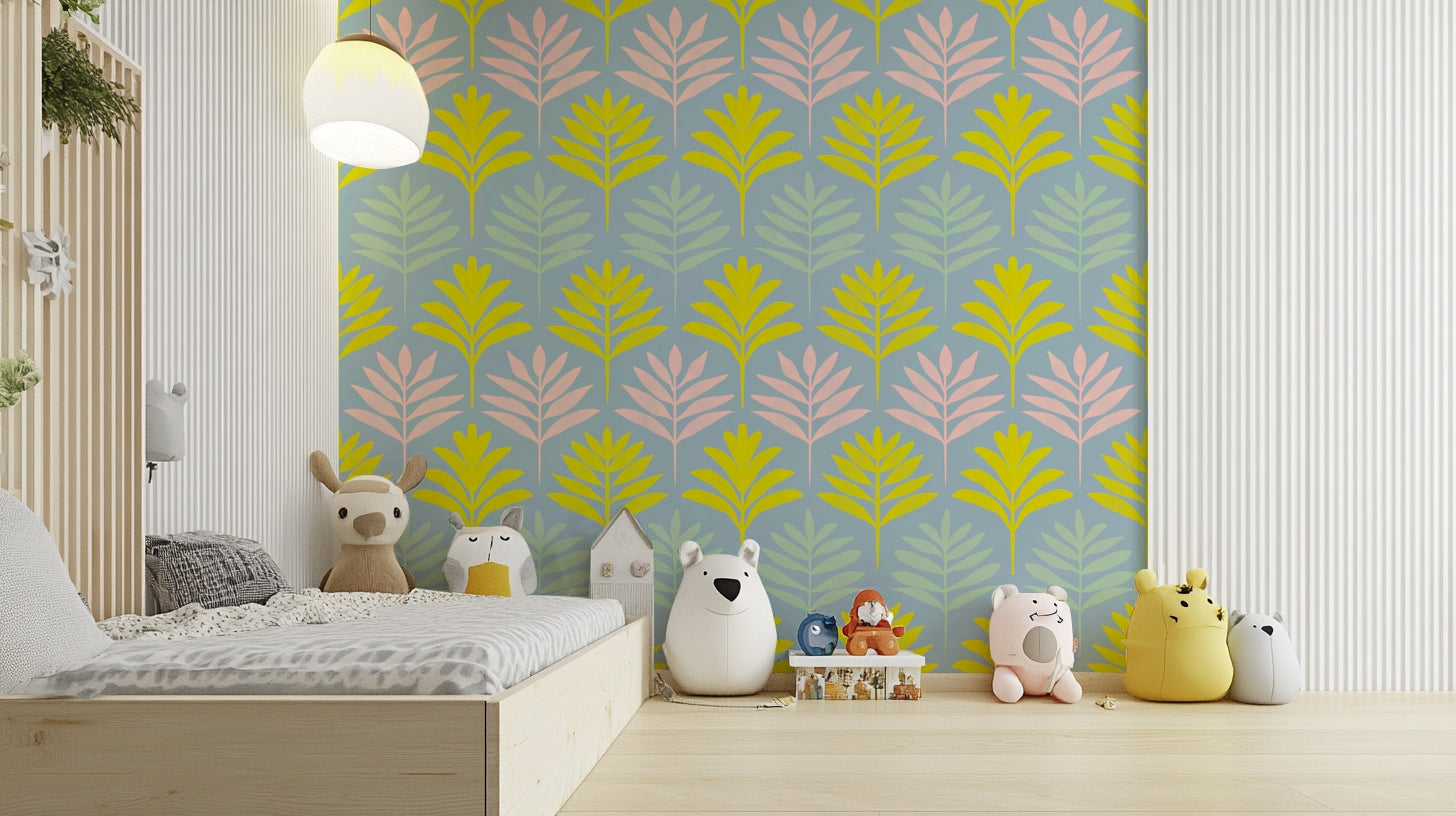 Wallpaper for walls with tropical look

