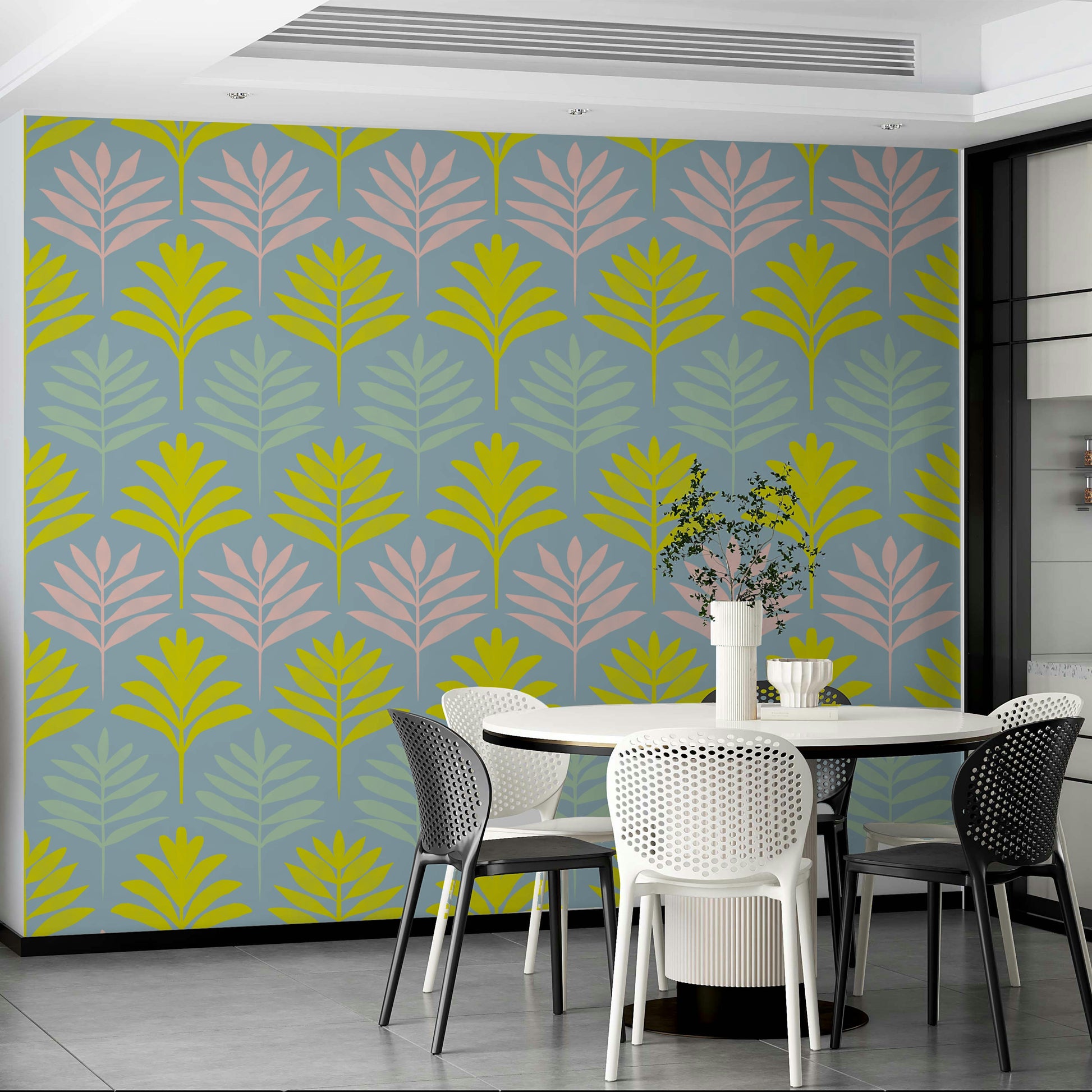 Soft tropical wallpaper for walls

