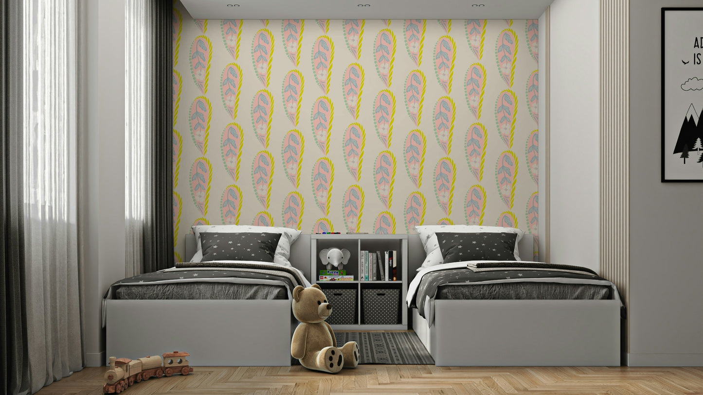 Soft paisley wallpaper for walls

