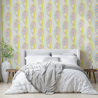 Flowing paisley pattern wall design


