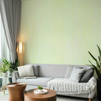 Subtle yellow stripe mural

