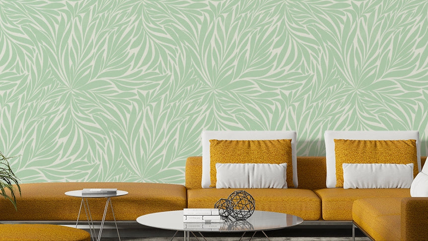 Natural wall mural with soft tone


