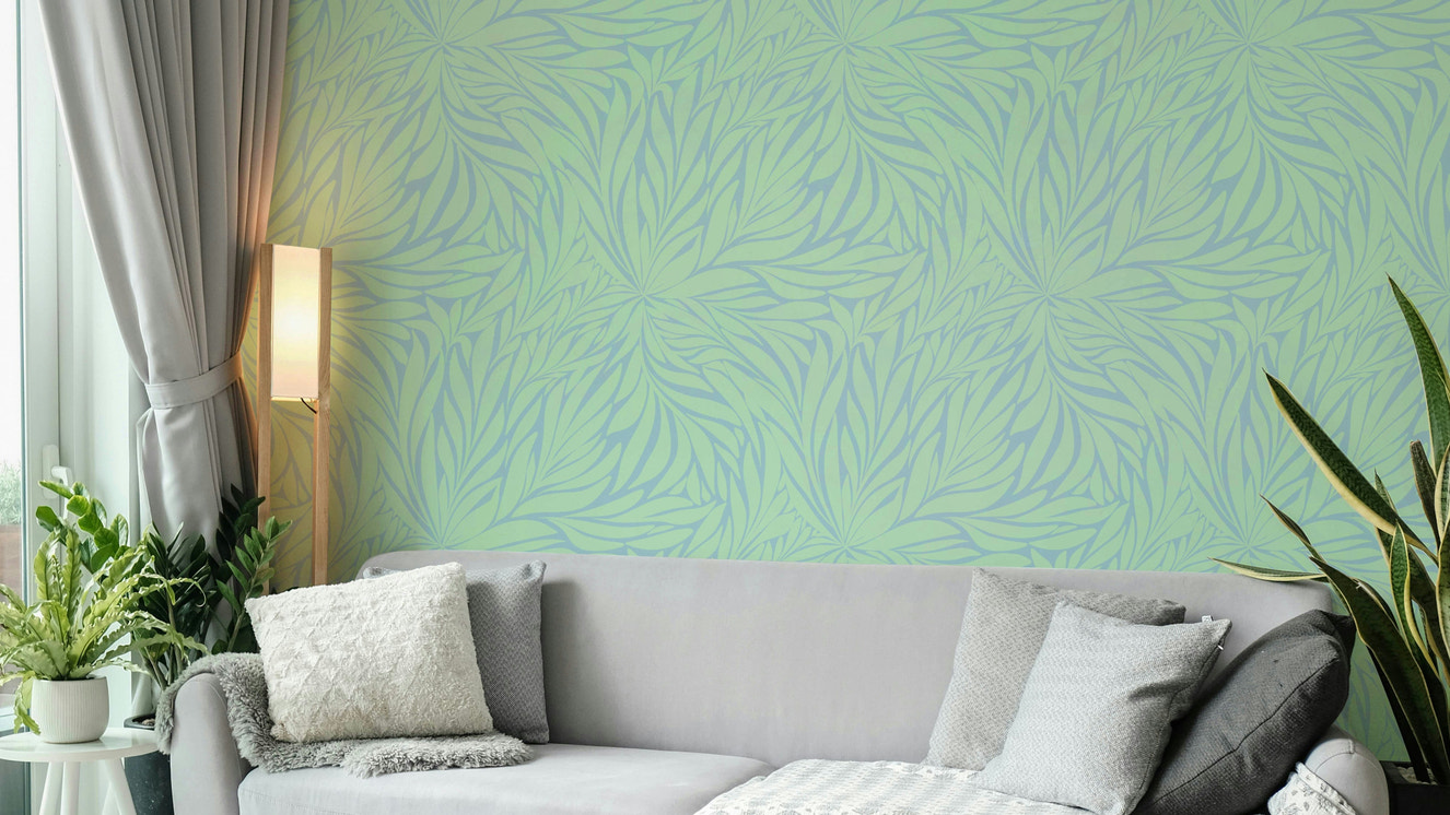 Gentle movement wall mural design

