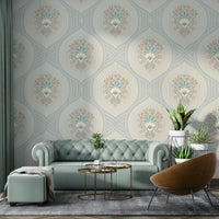 Calm floral wallpaper for bedroom

