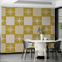 Minimalist mid century starburst wallpaper

