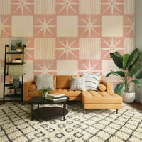 Minimalist mid century starburst wallpaper

