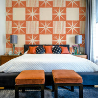 Retro minimalist wallpaper salmon tone
