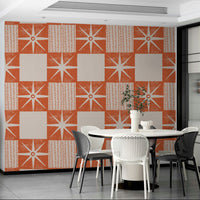 Minimalist mid century starburst wallpaper

