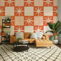 Mid century modern starburst wallpaper

