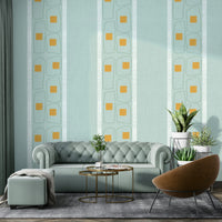 Japandi style wallpaper soft blue design

