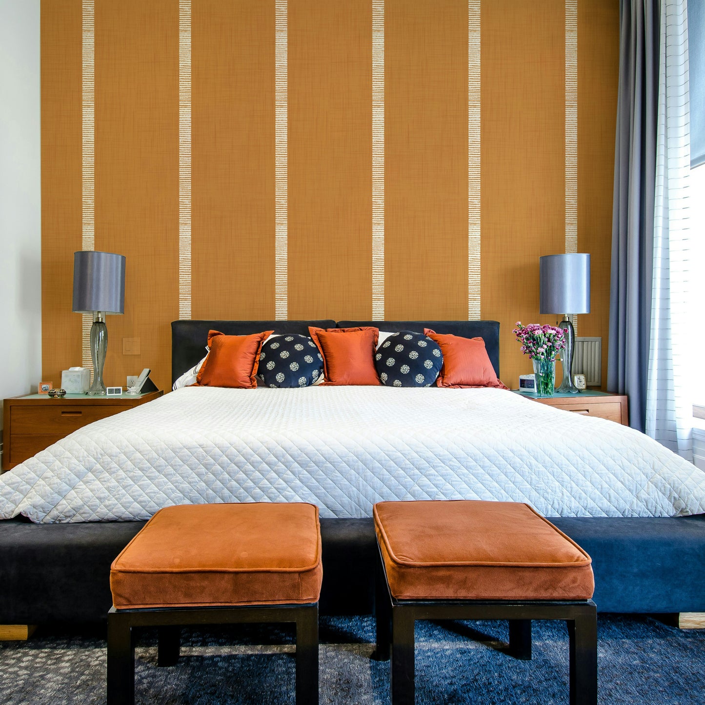 Boho style caramel brown wall decor

