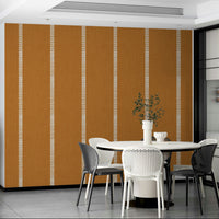 Modern Boho Serenity Stripes Caramel Brown Wallpaper

