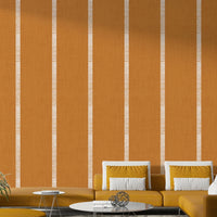 Caramel brown stripes boho wallpaper

