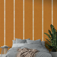 Serenity stripes caramel brown wallpaper

