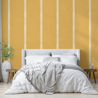Modern stripes golden ocher wallpaper

