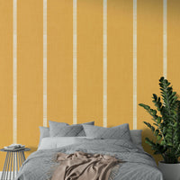 Serenity golden ocher stripe wallpaper

