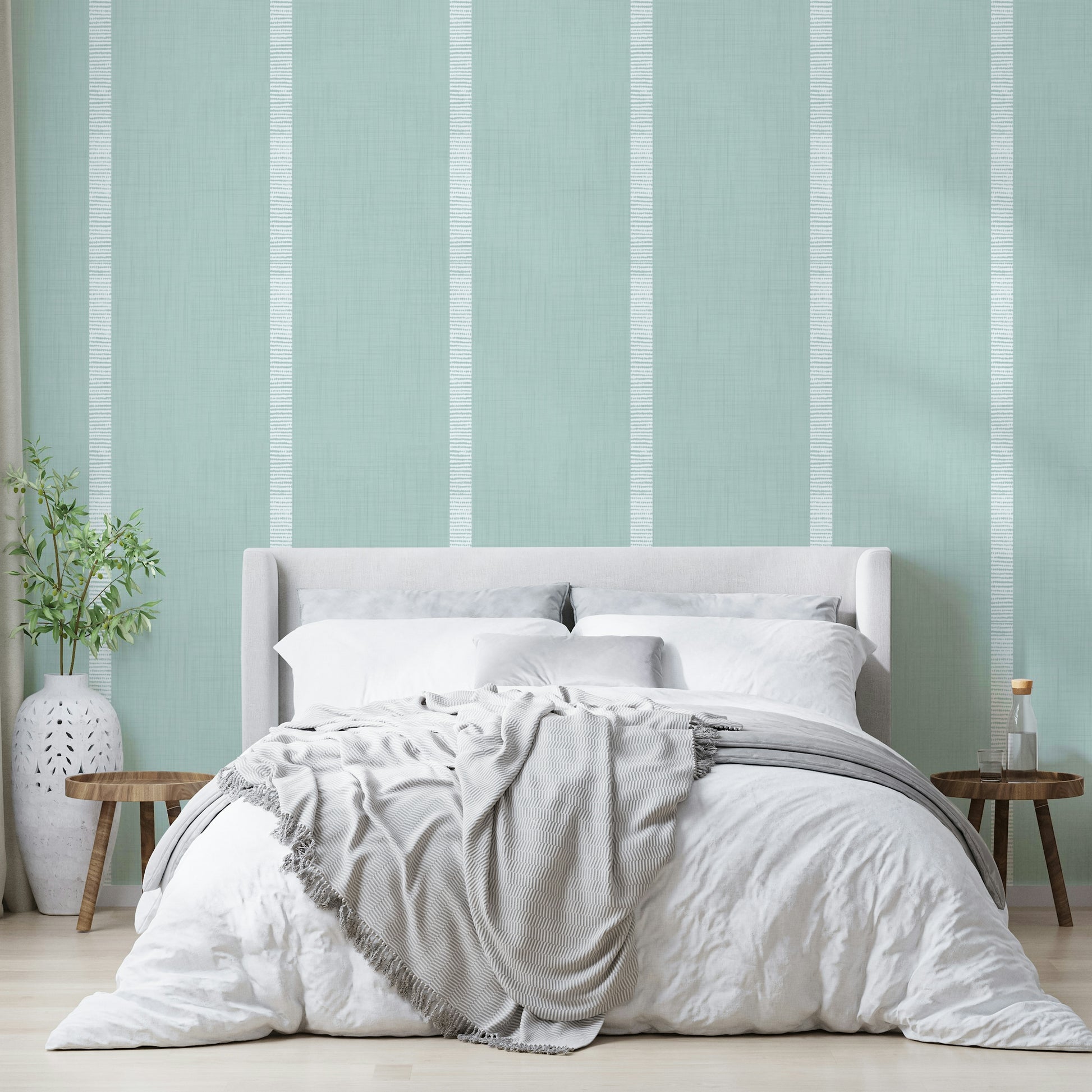 Serenity stripes soft blue wallpaper

