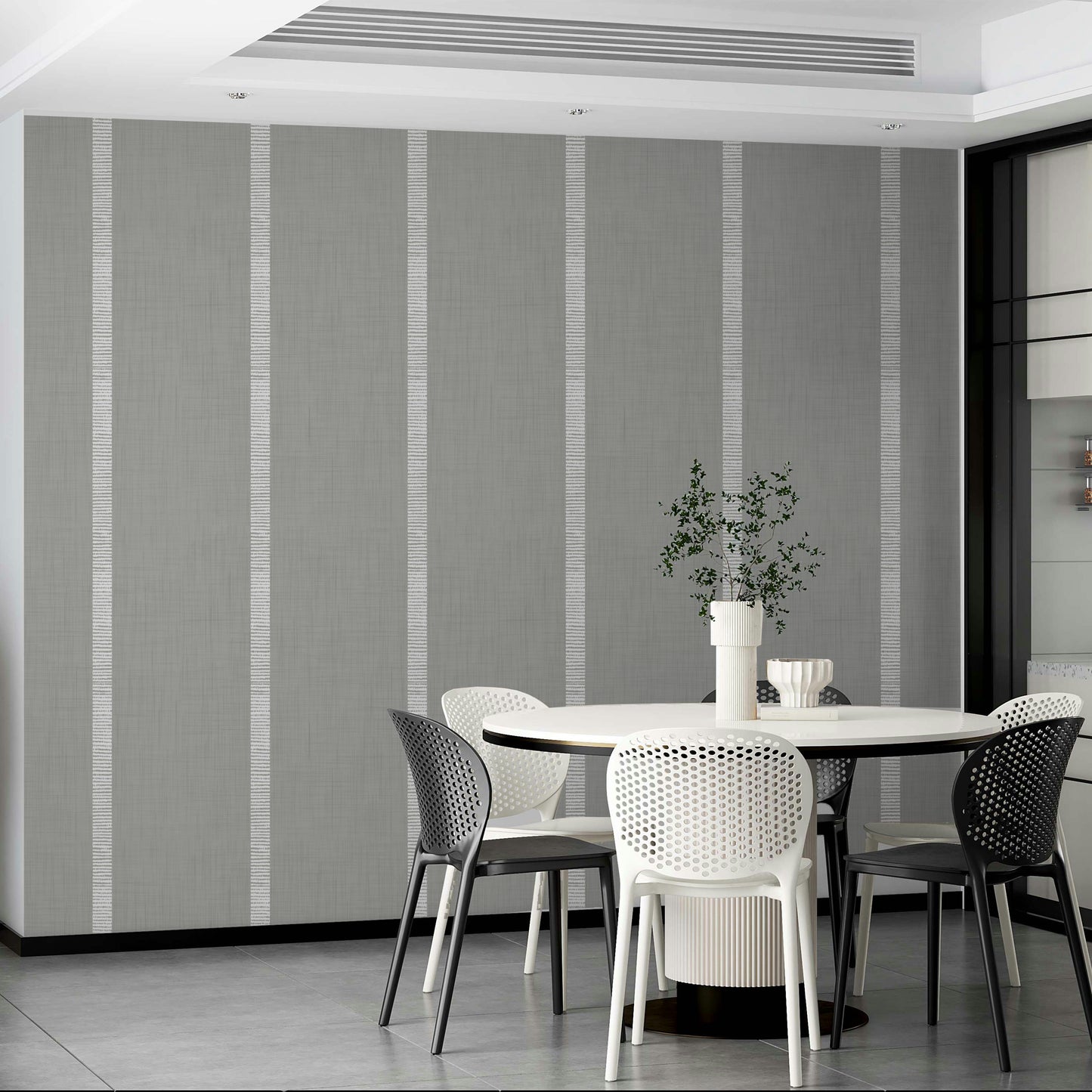 Serenity stripes soft grey wallpaper

