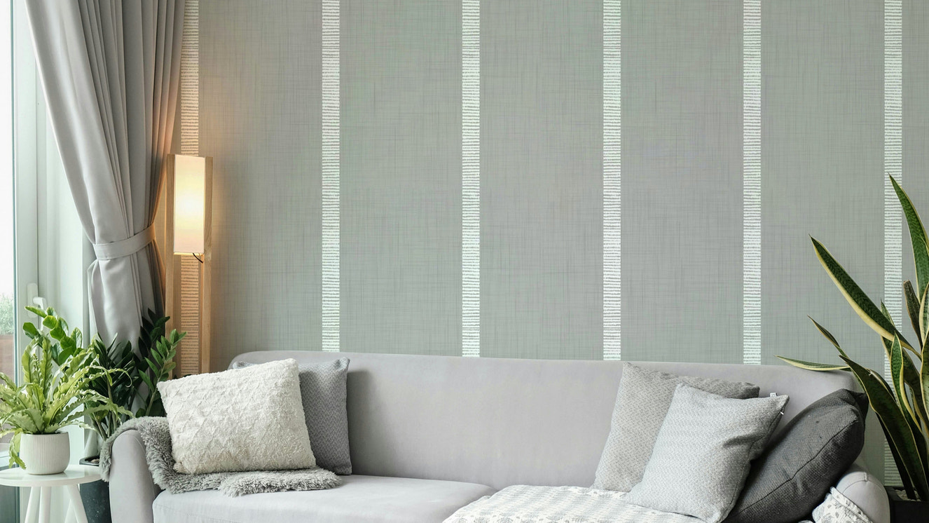 Serenity soft grey stripe wallpaper

