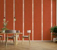 Serenity terracotta striped wallpaper

