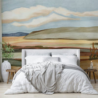 Relaxing space with Whispering Sands mural

