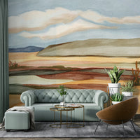Wall mural featuring gentle sand dunes

