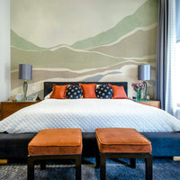 Gentle landscape mural wallpaper design

