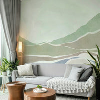 Easy-install soft hills wall mural


