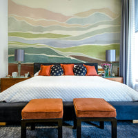 Soft watercolor hills wallpaper for walls

