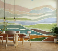 Durable wallpaper for walls with soft art style

