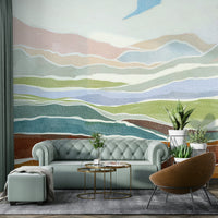 Wall mural featuring gentle landscape design

