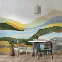 Cozy space with golden hour wall mural

