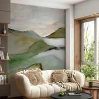 Quiet space with soft hills and sky wallpaper

