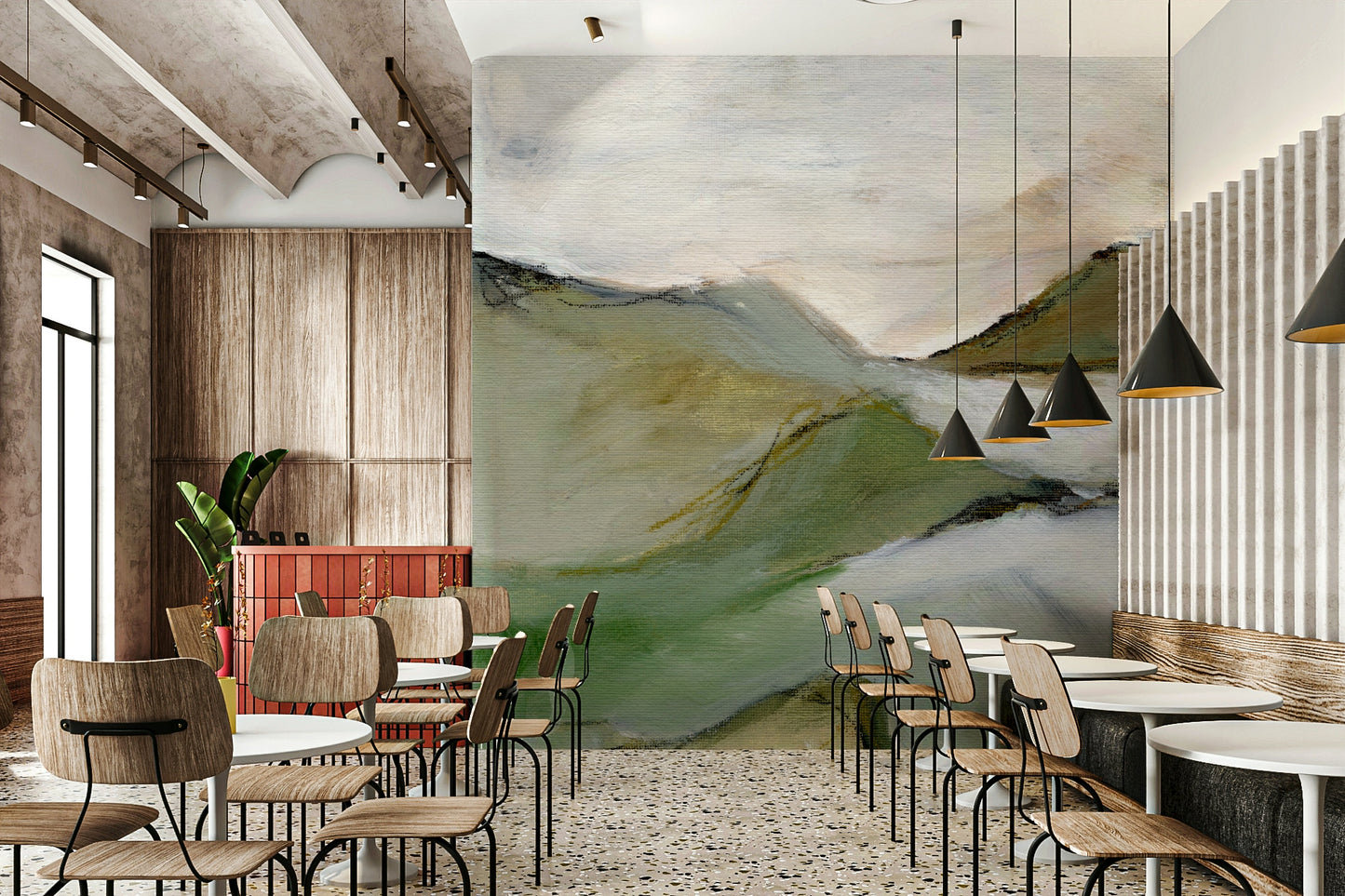 Durable wallpaper for walls with calming design

