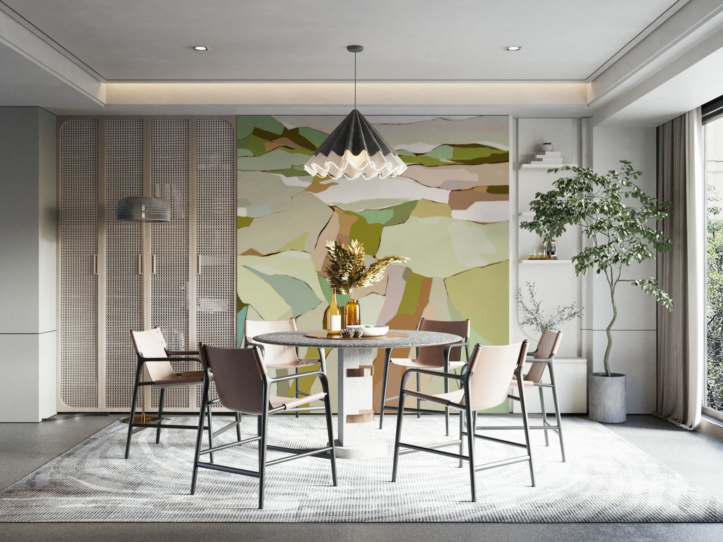 Wall mural featuring tranquil natural views

