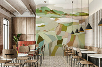 Muted rolling hills and sky wallpaper for walls

