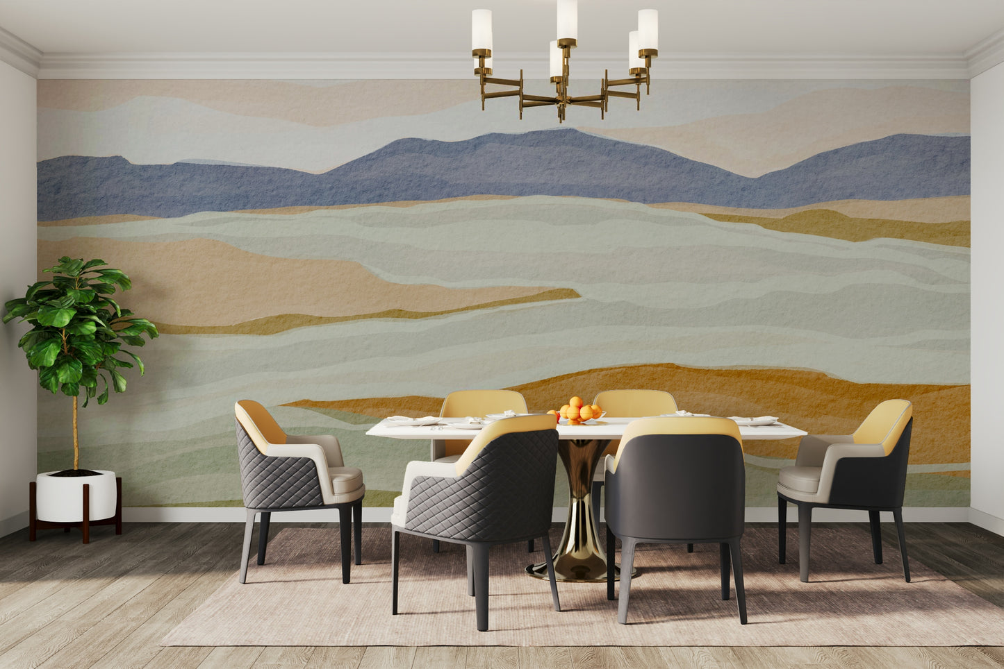Wall mural featuring expansive natural views

